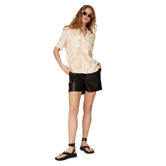 Anine Bing Austin Top in Yellow Small Womens Blouse Button Down - Picture 15 of 16